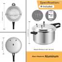Fulgutonit 12 Quart Pressure Cooker,Aluminum Pressure Canner w/Canning Rack & Easy Lock Lid for Canning, Steaming
