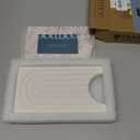 Diatomite Kitchen Faucet Mat - 14Inch Water Absorbing Stone Tray for Sink, Stone Fast-Drying Faucet Mat for Kitchen Counter Sink Accessories (Light Grey, 14'' x 3.9'')