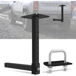 Heavy-Duty Hitch Mount Vise Plate, Hitch Vise Holder with Adjustable Height, Hitch Vise Mount for Truck, Trailer Hitch Vise, Universal Fit for 2-Inch Receiver (Black)