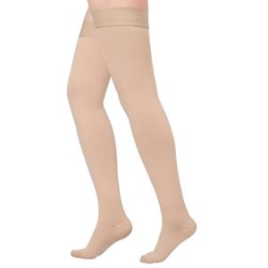 1 Pair Compression Stockings for Women & Men, Thigh High Length 15-20mmHg Graduated Compression Socks for Nursing Sports Varicose Veins, Dot Top, Closed Toe, Mix,2XL