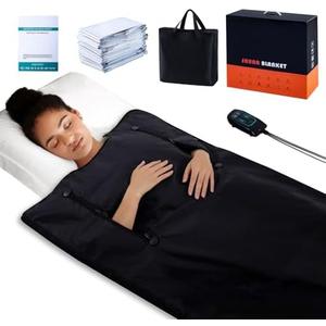 LTTECH Portable Infrared Sauna Blanket for Home Relaxation Far Infrared Sauna Blanket Infrared Blanket Sauna with 86–158 °F Temp Range