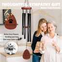 Dog Memorial Wind Chimes, Loss of Dog Sympathy Gift, Pet Memory Wind Chimes, Forever Loved WindChimes for Outside, Remembrance Memorial Gifts for Loss of Pet Cat 26" Inches