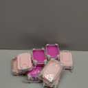 Mini Suitcase Empty Storage Box and Plush Ball Keychain Candy Luggage Containers Packaging Case for Bridal Shower Baby Shower Party Favors Travel Gifts (Pink,Rose Red)