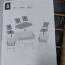 YITAHOME 4 Piece Patio Furniture Set, Wicker Outdoor Bistro Set, All Weather Rattan Patio Conversation Set with Soft Cushions and Glass Side Table for Backyard, Balcony, Deck - Navy Blue