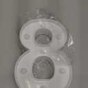 Pooqla Decorative LED Light Up Number Letters, White Plastic Marquee Lights Sign Party Wedding Decor, Battery Operated (8)