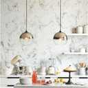 Gradient Silver Glass Globe Pendant Light,Spherical Glass Hanging Light Fixtures Island Ceiling Lamp (7.8'')