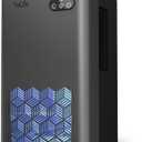 ToLife Dehumidifiers for Home, 1000 sq.ft Dehumidifier for Bedroom Bathroom Basement with 95 OZ Water Tank, Auto Shut Off 7 Colors LED Light, Gery