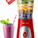 Mueller Smoothie Blender for Smoothies - Personal Blender for Shakes, Frozen Drinks, Baby Food & More, 15oz Travel Cup and Lid, Durable Stainless Steel Blades for Powerful Blending Performance