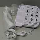 JF11W Big Button Phone for Seniors Home Phone Corded Landline Phone for Elderly Amplified Telephone for Hearing Impaired Aid Telephones with Loud Speakerphone Desktop Telephone