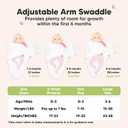 3-Pack Organic Baby Swaddle Sleep Sacks - Swaddles for Newborns, Infant 0-3 Months, Baby Girls, Boys, Soft & Snug Newborn Sleep Sack, Nursery Swaddling Blankets (Cloud, OS)