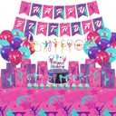 Gymnastics Birthday Party Decorations - Including Happy Birthday Banner, Cake Toppers, Tablecloth, Gift Bags and Balloons, Gymnastics Party Supplies for Your Little Dance Gymnasts, Baby Shower