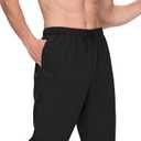 Spooktacular Creations Mens Ankle Banded Pirate Renaissance Pants Costume, Medieval Viking Pants With Pocket for Halloween
 (Black, L)