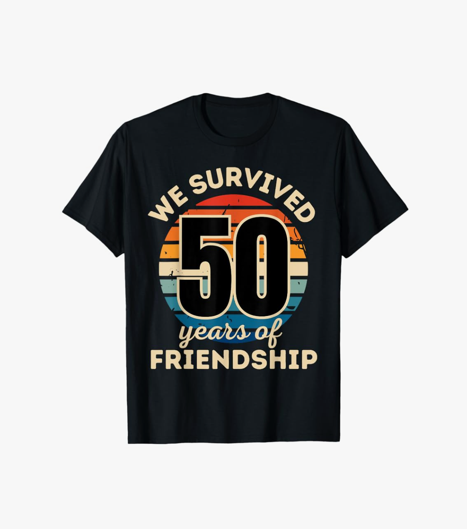 Celebrating 50 YEARS OF FRIENDSHIP Funny Group Matching T-Shirt, M