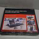 2 in 1 Car Steering Wheel Tray / Back Seat Headrest Tray for Eating Food Drink and Writing Laptop Work, XERGUR Black Car Desk