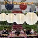25 FT White Lantern String Lights, Chinese Lanterns with 10 LED G40 Light Bulbs, Plug-in Outdoor String Lights for Wedding Home Party Patio Garden Porch Backyard Cafe Decor