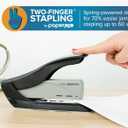 Bostitch Office 60 Sheet Heavy Duty Stapler - Two Fingers, No Effort, Spring Powered Stapler - Gray (1200)