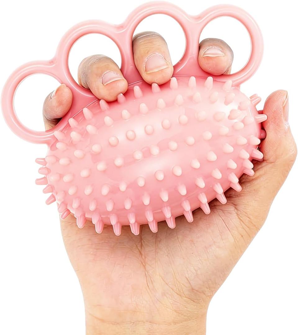 Stress Balls for Adults - 2026 New Silicone Sensory Stress Relief Ball for Anxiety & Emotional Regulation - Sturdy Squeeze Ball with Unique Texture for Autism, Relaxation & Focus (pink-5LB)