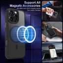 2 x MOCCA Strong Magnetic for iPhone 16 Pro Max Phone Case, [Compatible with Magsafe][16FT Mil-Grade Drop Protection] Slim Thin Translucent Matte Protective Cover Case for iPhone 16 Pro Max Case, Black