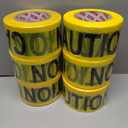 SWRT 6 Rolls Premium Yellow Caution Tape, 3 Inch x 1000FT(Total 6000FT) Bright Hazard Tape with Bold Black Text for Danger Zones/Sporting Events, Construction Tape for Crime Scenes/Halloween Decor