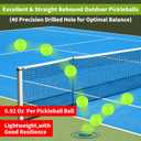 50pc Pickleball Balls,40 Hole Outdoor pickleball balls with Mesh Bag,8mm Precision Drilled-Spaced Pickle ball Set-Professional Plastic Ball for Pickleballs Paddles&Indoor or Outdoor Sport Court(green) 