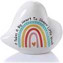 Teacher Gifts for Women Rainbow Heart Keepsake Gift, Thank You Teacher Gifts Graduation Retirement Gifts for Teacher