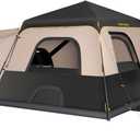 FanttikOutdoor Beta C6 Apex SUV Tent 6 Person Instant Cabin Car Tent Setup in 60 Seconds with Rainfly & Windproof Portable with Carry Bag for Family Camping, Upgraded Ventilation, Khaki