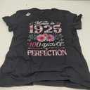 99 Year Old Made In 1925 Floral 99th Birthday Gift For Women T-Shirt, Size Medium