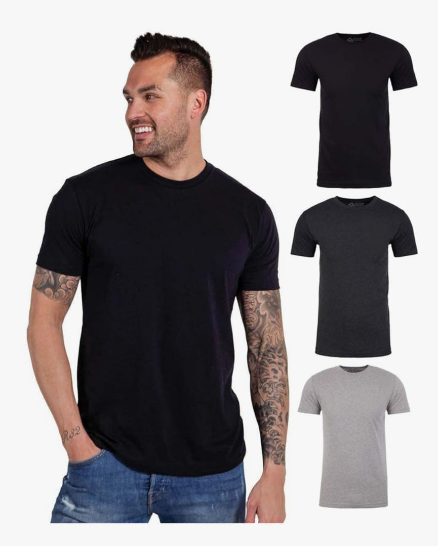 INTO THE AM Mens T Shirt - Short Sleeve Crew Neck Soft Fitted Tees S - 4XL Fresh Classic Tshirts 2XL
