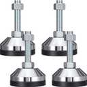 Heavy Duty Leveling Feet, Machine Leveling Feet 2.36" Dia Base, Leg Leveler M12 Thread, 1300 Lb Capacity, Capacity for Machine, Workbench, Cabinet, More (D60 x M12 x H50, 4 Pack, Black)