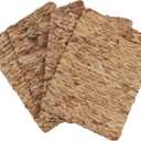 Trademark Innovations 16"x 12" Rectangular Woven Indoor or Outdoor Placemats of Natural Water Hyacinth (Set of 4)