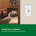 Lutron Ariadni/Toggler LED+ Dimmer Light Switch for Dimmable LED, Halogen and Incandescent Dimmer Switch, 150W, Single-Pole/3-Way, AYCL-153P-WH, White