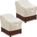 Vailge Patio Chair Covers, Lounge Deep Seat Cover, Heavy Duty and Waterproof Outdoor Lawn Patio Furniture Covers (2 Pack - Small, Beige & Brown)