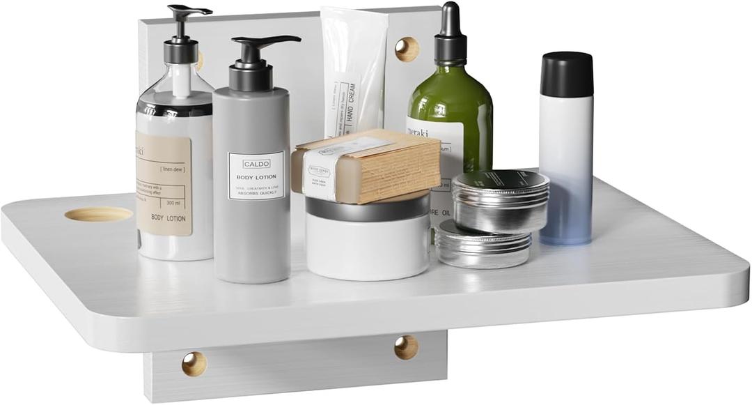 WALI Floating TV Shelf, 1 Tier Projector Shelf for DVD Players, Cable Boxes, Routers, Game Consoles, Living Room Decor Accessories, Wall Mount Shelves Holds Up to 22lbs (CS201NW), 1-Shelf, White