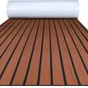 FOCEAN Boat Flooring EVA Foam Boat Decking Faux Teak Marine Flooring Boat Mat Boat Carpet Sheet for Motorboat RV Yacht Kayak Surfboard, 94.5"x 47.2"/35.4"/23.6"/15.7" Dark Brown With Black Seam Lines