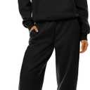 XIEERDUO Womens 2 Piece Outfits 2024 Sweatsuit Set Track Suits Oversized Hoodie Sweatshirts Wide Leg Sweatpants with Pockets (Small, A01-black)