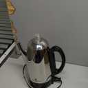 West Bend Electric Percolator Classic Style Coffee Maker with Heat Resistant Handle Base and Detachable Cord with Stainless Steel Stem and Basket, 12-Cup, Silver