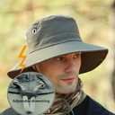 Fishing Hat for Men Women, Wide Brim Summer Safari Hat, UDF 50+ UV Protection Sun Hats, Bucket Hiking Beach Hat