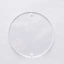 20PCS of Blank Clear Acrylic Round Circle with Two Holes,Plexiglass Laser Cut Round Disc, DIY Accessory 1/8" Thickness (Clear, 1")