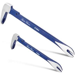 Bates- Pry Bar Nail Puller Set, 2 Pack, 8" & 12", Nail Puller Tool, Small Pry Bar