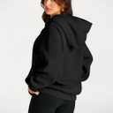 Trendy Queen Womens Oversized Hoodies Fleece Sweatshirts Fall Fashion Pullover Sweaters Winter Clothes (Black, L)