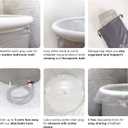 Portable Bathtub (Small) by Homefilos, Ice Bath and Cold Plunge for Athletes, Inflatable Adult Size Japanese Soaking Hot Tub for Shower Stall