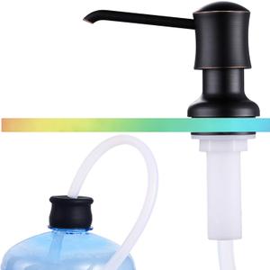 Sink Soap Dispenser for Kitchen Sink Oli Rubbed Bronze Upgrade with 40" Silicone Extension Tube Kit, Connect to Your Soap Bottle Directly (with Tube Kit, Oil-rubbed Bronze)
