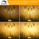 Brightever 50FT Outdoor String Lights Weatherproof, Patio Lights with 25+2 ST38 Edison Shatterproof Bulbs, Commercial Grade Warm White LED String Lights Decorative for Christmas, Wedding, Party, White