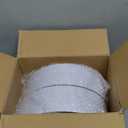 bUCLA 100Pieces Gold Plastic Dinner Plates - 10.25inch White and Gold Plates Disposable for Party - Ideal for Wedding, Party & Daily Use