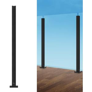 VEVOR 41" Glass Railing Post - Stainless Steel Balustrade Bracket for 3/8"-1/2" Tempered Glass, Deck Balcony Stair