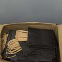 qiqee 100-Packs Black Paper Gift Bags with Handles Bulk Assorted Sizes(33pcs Large 13", 33pcs Medium 11", 34pcs Small 8")