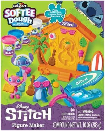 Stitch Softee Dough Making Kit, Stitch Figure Maker Using Softee Dough Modeling Compound, Stitch Arts and Crafts Toy for Girls and Boys 3 and Up