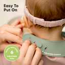 KeaBabies 2-Pack Silicone Bibs for Babies, Toddlers Girl, Boy Sturdy Food-Grade Baby Bibs for Eating, Large Food Catcher, Clean & Put On Easily, Waterproof Toddler Feeding Essentials (Sage)