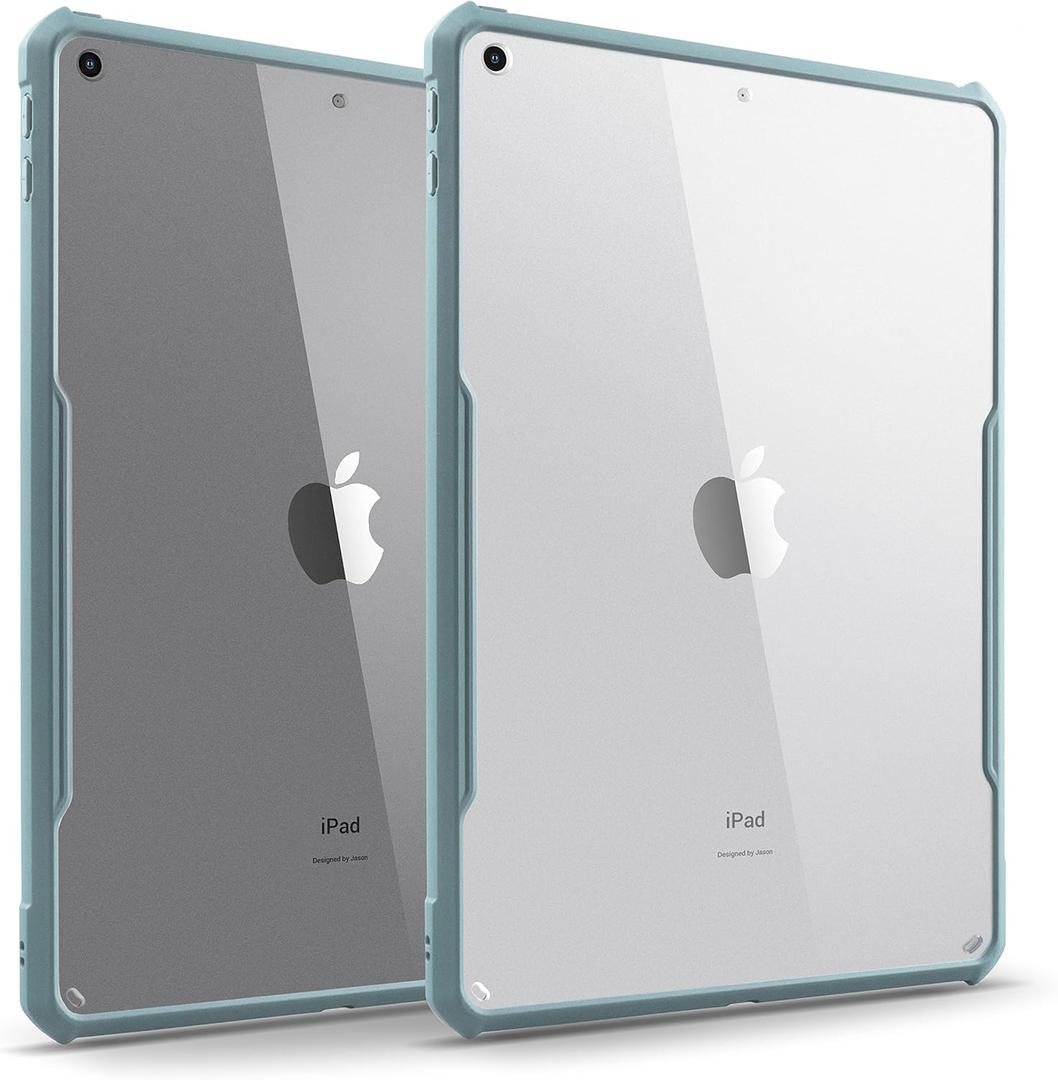 TineeOwl iPad 9/8/7 (10.2-Inch, 2021/2020/2019 Model, 9th / 8th / 7th Generation) Ultra Slim Clear Case, Flexible TPU, Lightweight, Thin (Sky Blue)