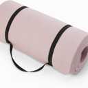 Amazon Basics 1 Inch Extra Thick Workout Exercise Yoga Mat with Carrying Strap (Rose)